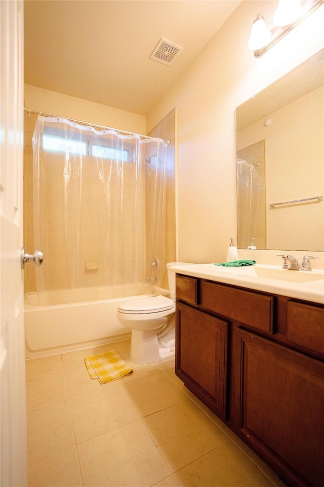 15830 Mesenbrink Ln, Houston, TX 77049 - full bathroom featuring vanity, toilet, tile patterned flooring, and shower / bath combo