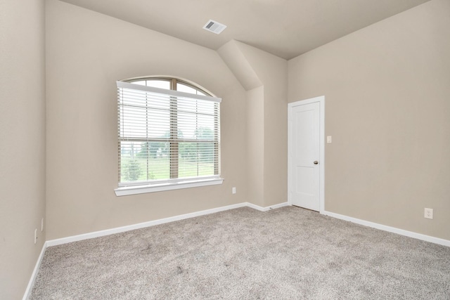 view of carpeted spare room