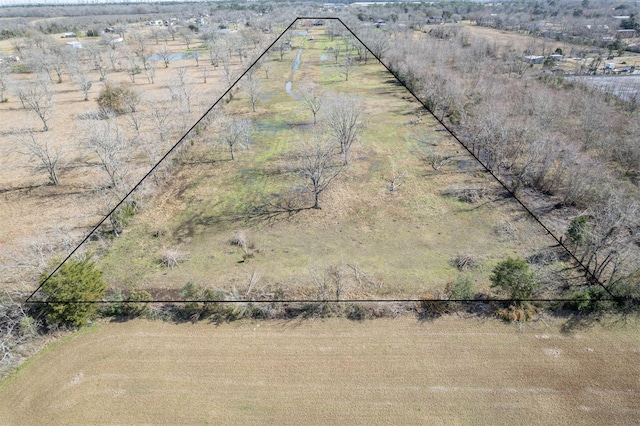 aerial view with a rural view