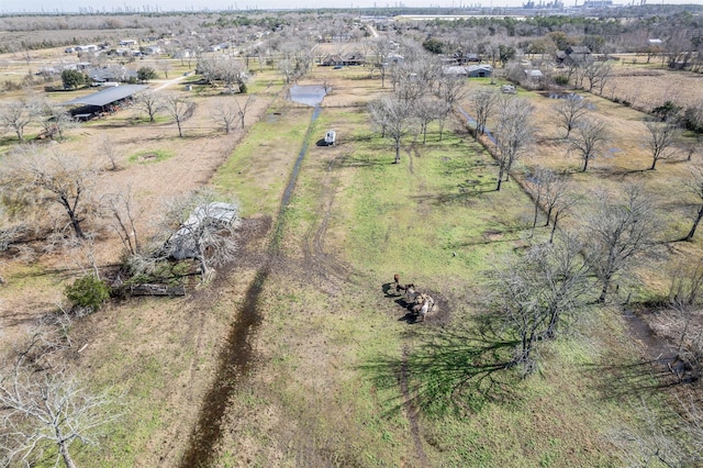 bird's eye view with a rural view