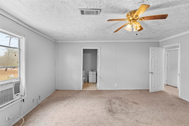 interior space with ceiling fan and a textured ceiling