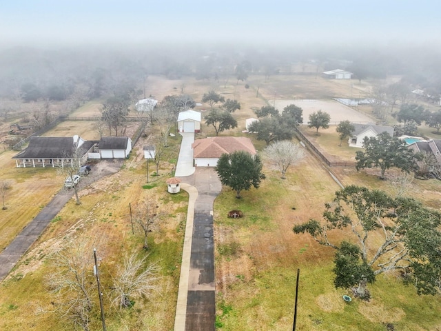 bird's eye view featuring a rural view