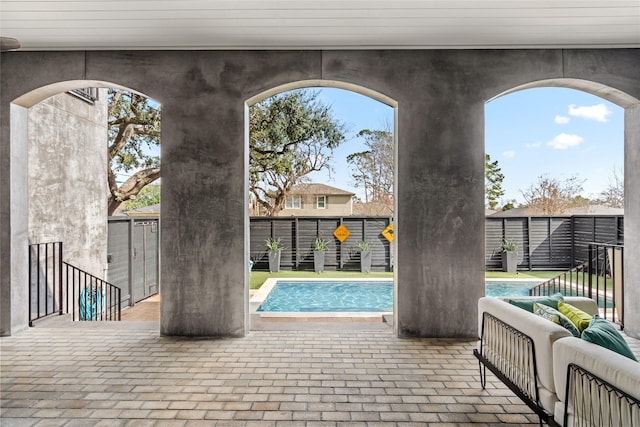 view of pool with a patio area