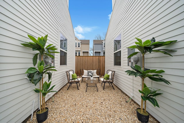 845 Elkhart St Unit B, Houston, TX 77091 - view of patio / terrace with an outdoor living space