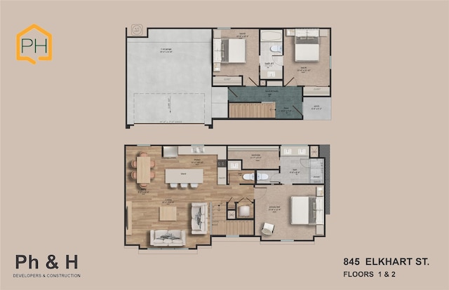 845 Elkhart St Unit B, Houston, TX 77091 - view of room layout