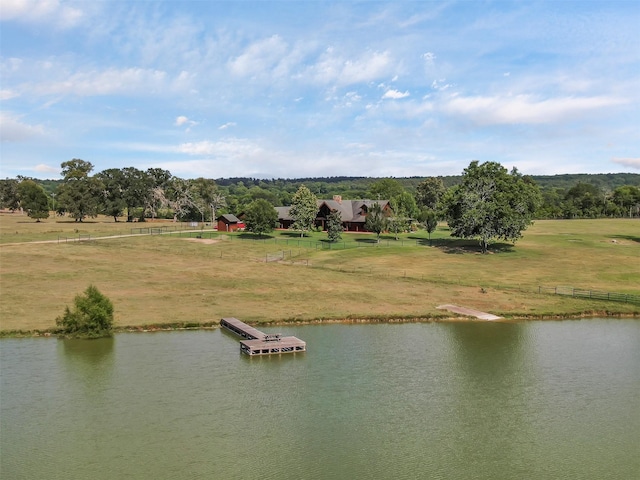 view of water feature featuring a rural view