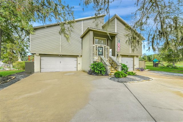 split foyer home with a garage