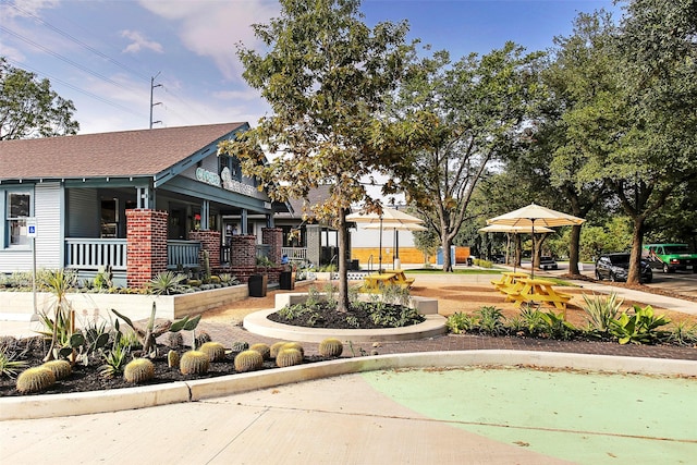 view of community featuring a gazebo