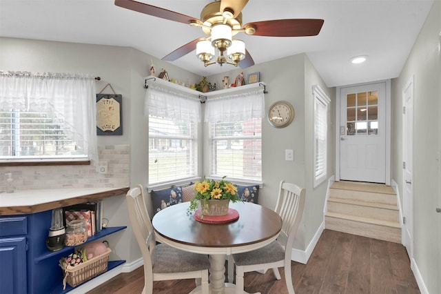 dining room featuring dark hardwood / wood-style floors