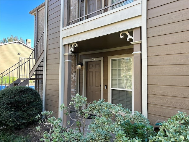 view of doorway to property