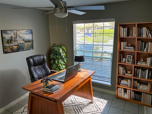 office with ceiling fan