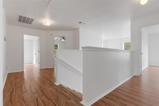 hall featuring dark hardwood / wood-style flooring