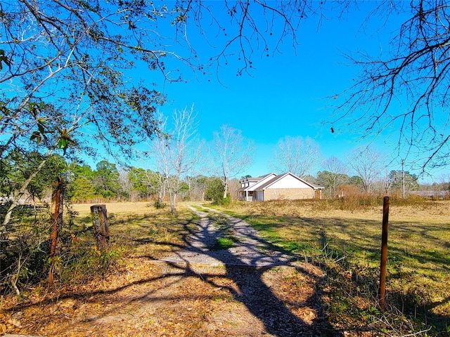 view of yard featuring a rural view