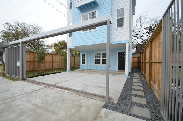 rear view of property with a patio