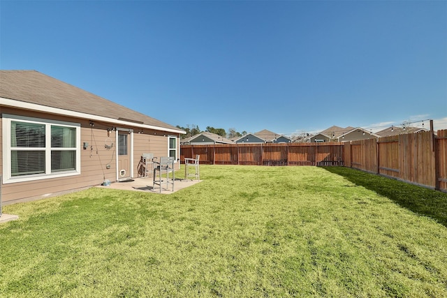 view of yard featuring a patio area