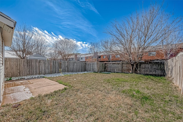 view of yard featuring a patio