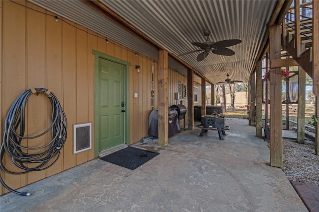 1382 Indian Hill Blvd, Livingston, TX 77351 - view of patio with ceiling fan