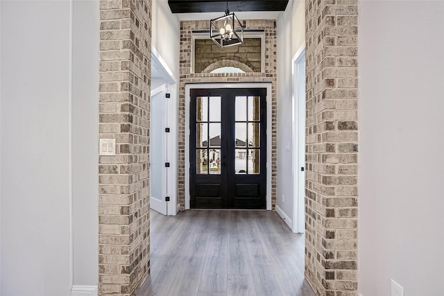 entrance to property with french doors