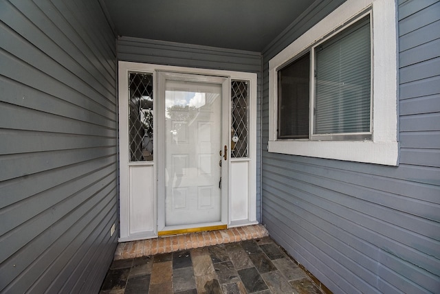 view of doorway to property