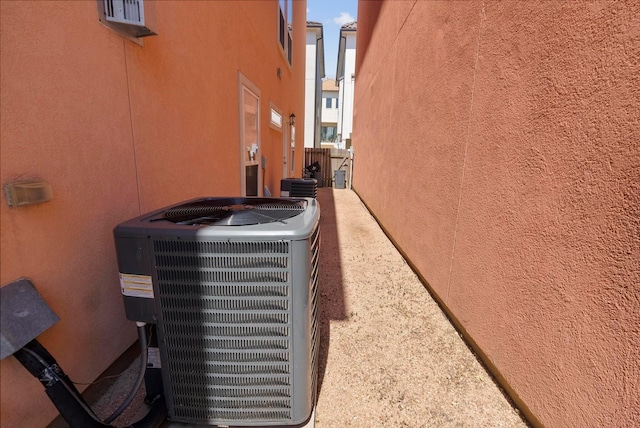 view of home's exterior with central air condition unit