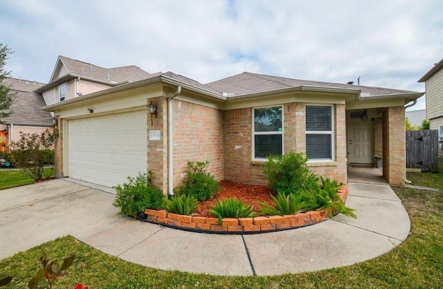 view of front facade with a garage