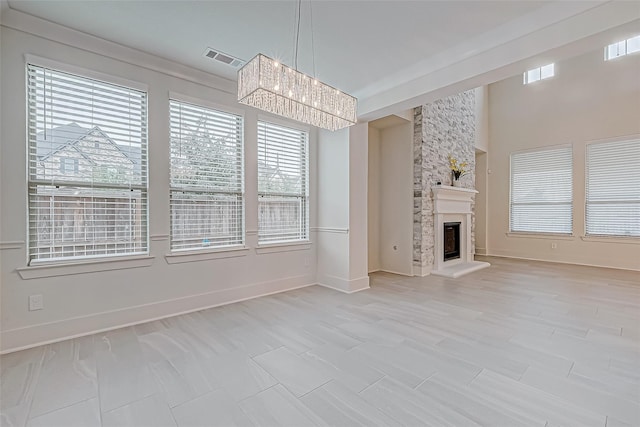 unfurnished living room featuring light hardwood / wood-style floors