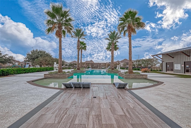 view of pool with a patio