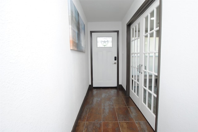 doorway featuring french doors