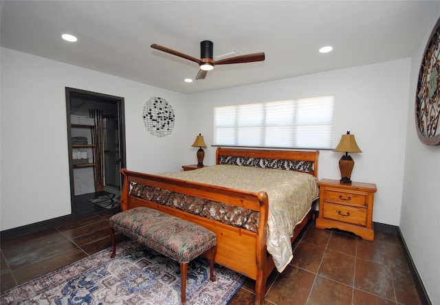 bedroom with ceiling fan