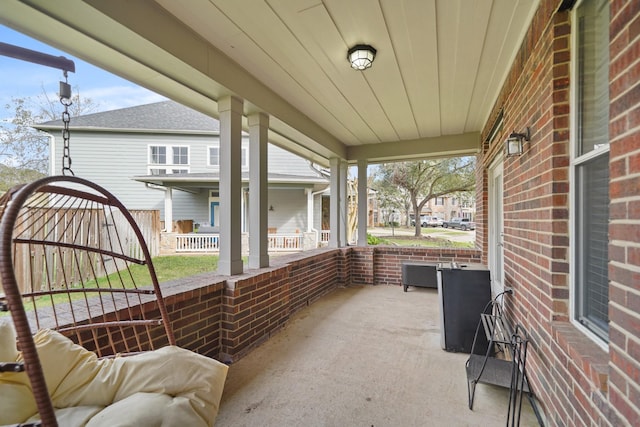 view of patio / terrace with covered porch