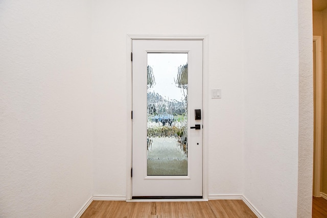 entryway featuring light wood-type flooring