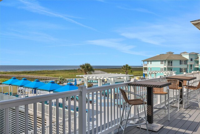 4121 Pointe W Dr Unit 102, Galveston, TX 77554 - deck with a water view