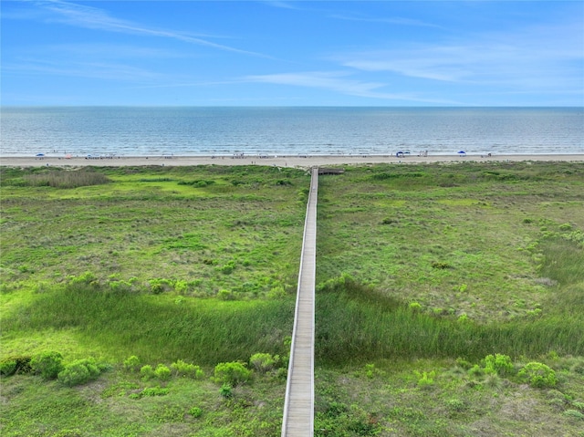 property view of water with a view of the beach