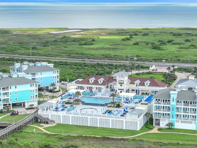 4121 Pointe W Dr Unit 102, Galveston, TX 77554 - aerial view of a nearby body of water and a pool