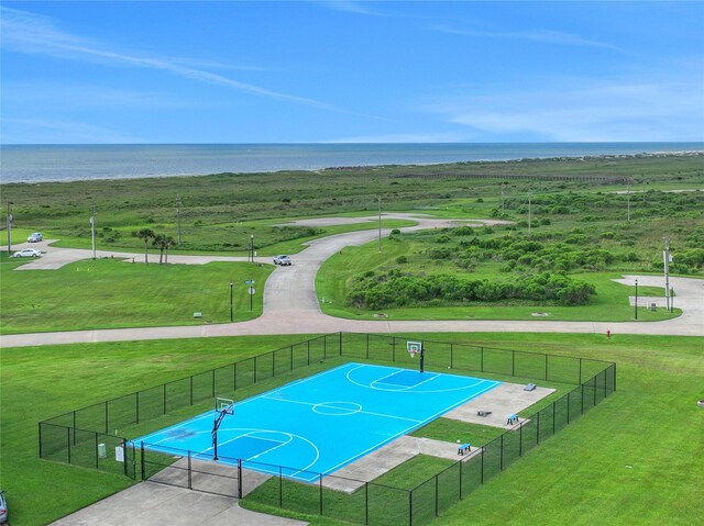 4121 Pointe W Dr Unit 102, Galveston, TX 77554 - view of home's community featuring community basketball court and a water view