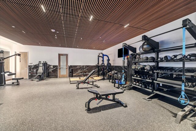 view of workout area