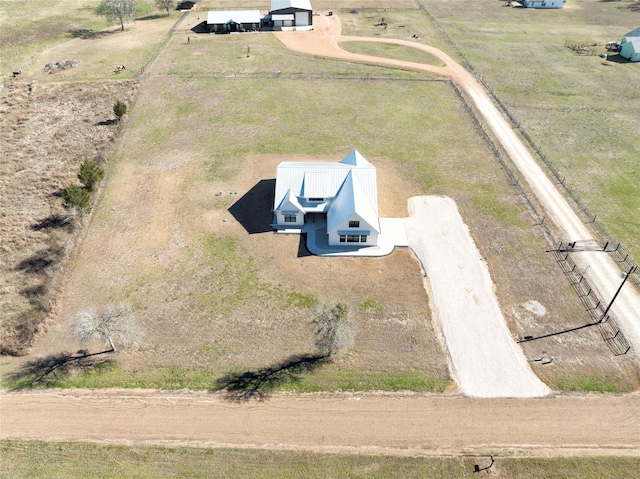 bird's eye view featuring a rural view
