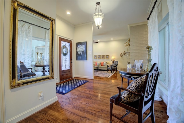 entryway featuring wood-type flooring