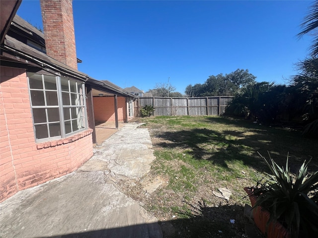 view of yard featuring a patio area