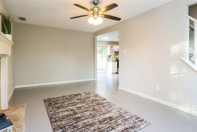 hallway with light tile patterned floors