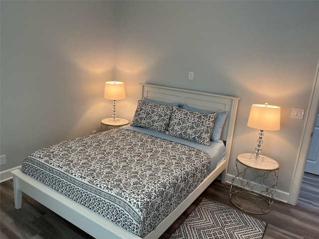 bedroom featuring hardwood / wood-style flooring