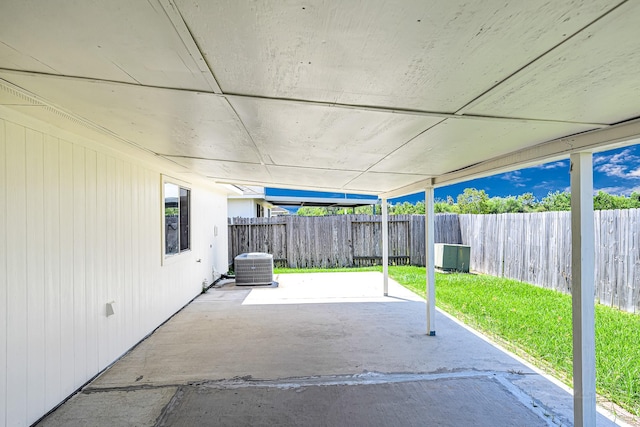 view of patio featuring cooling unit