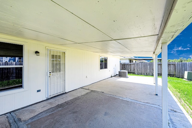 view of patio featuring cooling unit