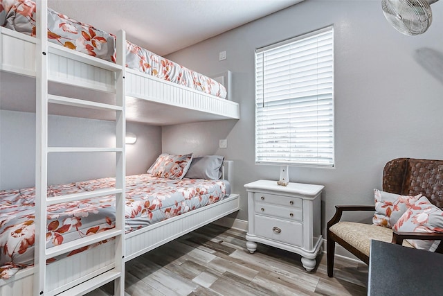 bedroom featuring light hardwood / wood-style floors