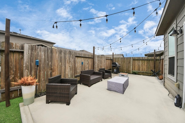 view of patio featuring grilling area