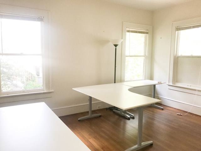 1632 W Alabama St, Houston, TX 77006 - office space featuring baseboards, wood finished floors, and a wealth of natural light