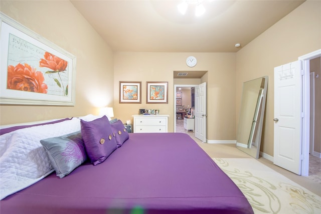 view of carpeted bedroom