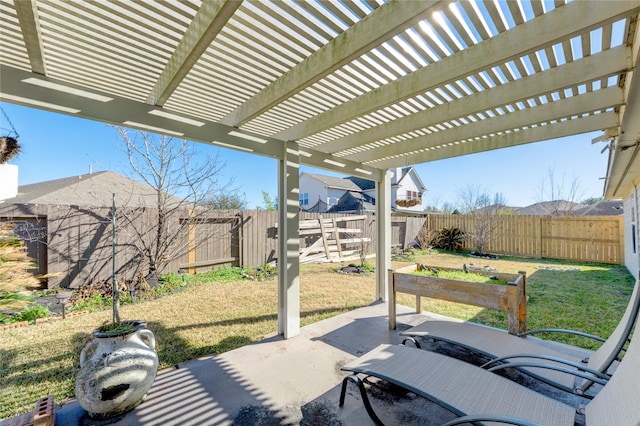 view of patio / terrace with a pergola