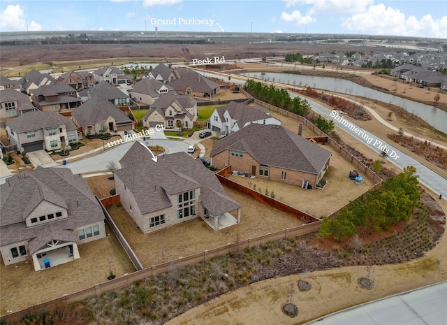 birds eye view of property featuring a residential view