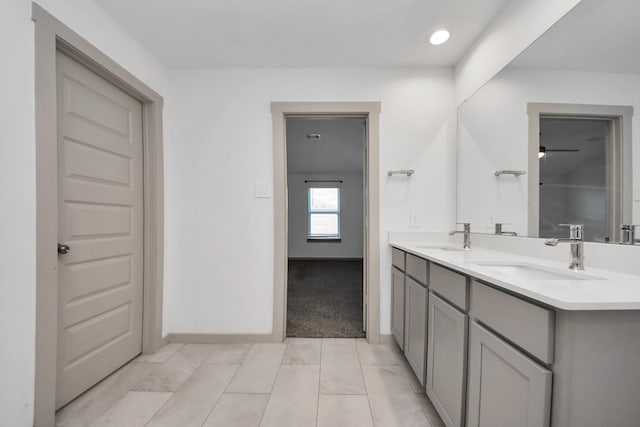 bathroom featuring vanity